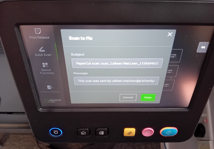 Scanning with PaperCut – P3